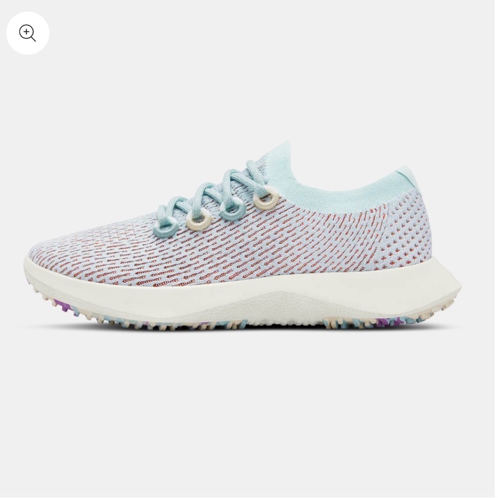 Allbirds Tree Dasher 2 Washable Running Shoes Light Blue Orange Women’s 8.5